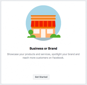 facebook business page step 1